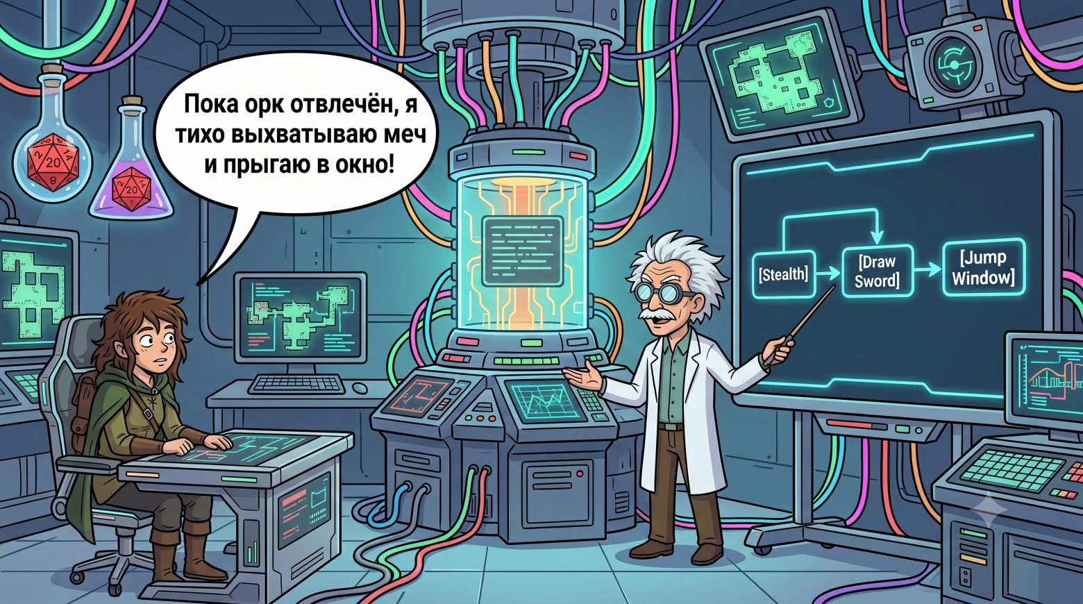 Как превратить свободный текст игрока в исполняемый граф - 1